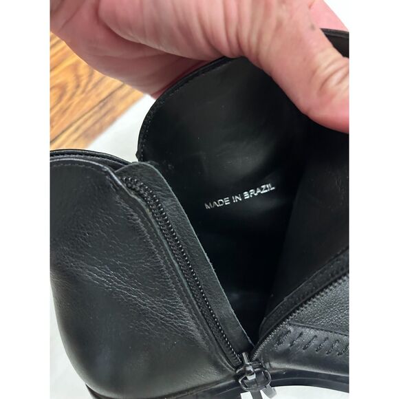 Rebecca Minkoff Lulu Black Leather Western Ankle Boots - Size 7.5 - Picture 8 of 8